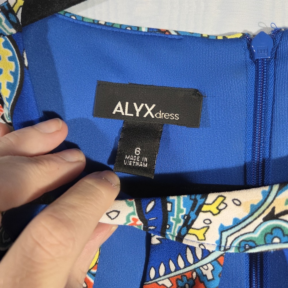 Alyx Dress Women's Size 6 Multicolor Floral Sleeveless Cut Out Fit & Flare Mini - Picture 4 of 8
